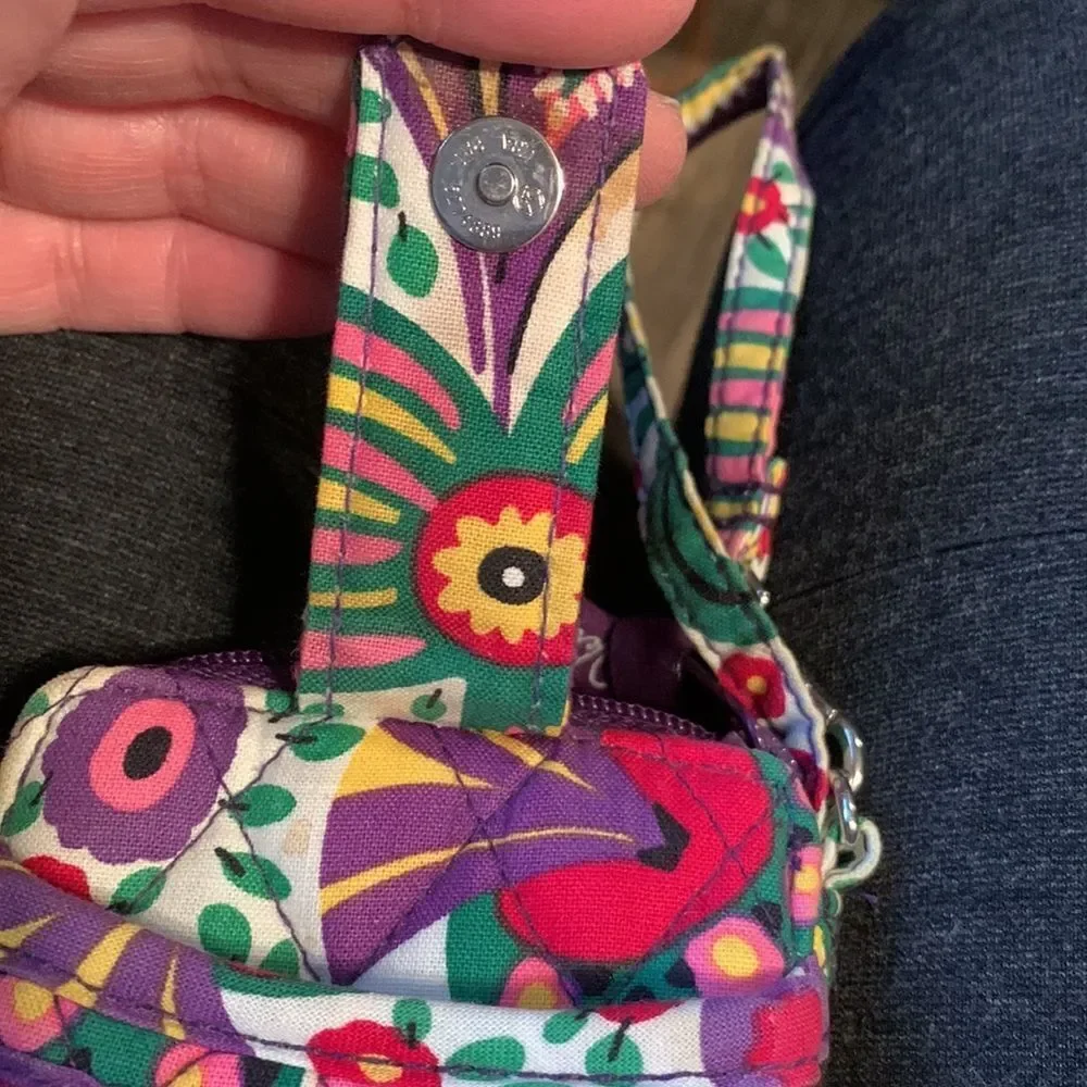 Vera Bradley Floral Wristlet Wallet Purple
